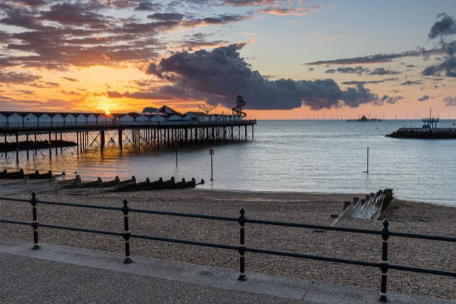 Image of Herne Bay Beach at sunset 