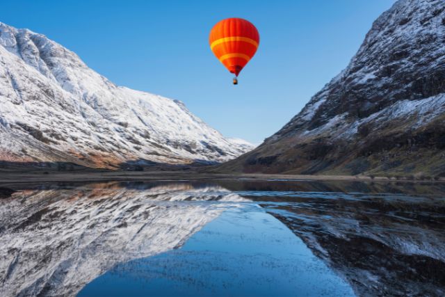 Hot Air Balloon in the Scottish Highlands