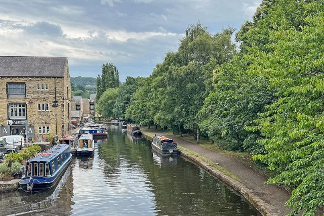 Canal running through Sowerby Bridge