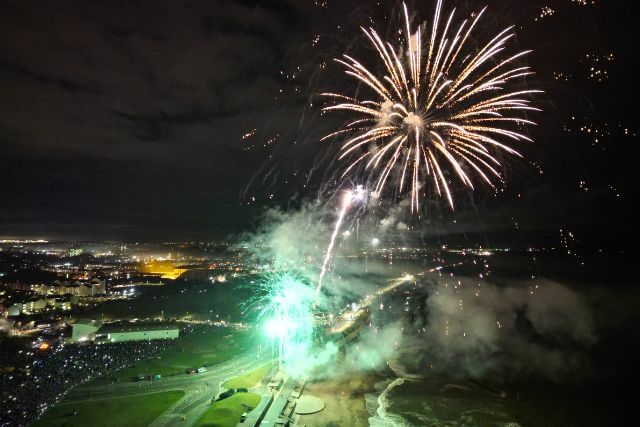 Colourful Fireworks in Aberdeen