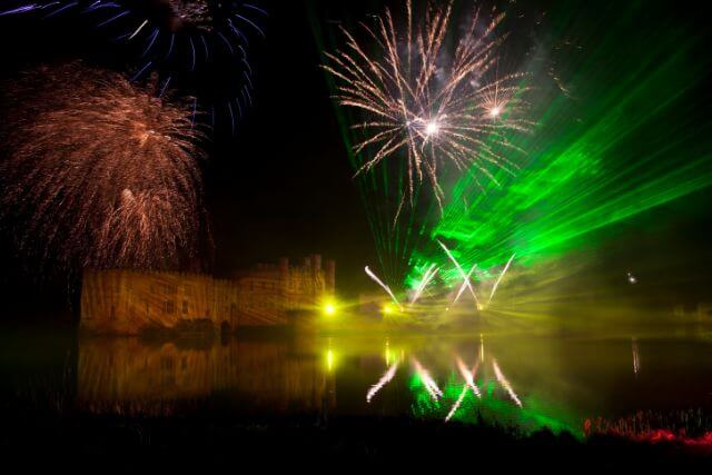 Fireworks in Leeds Castle