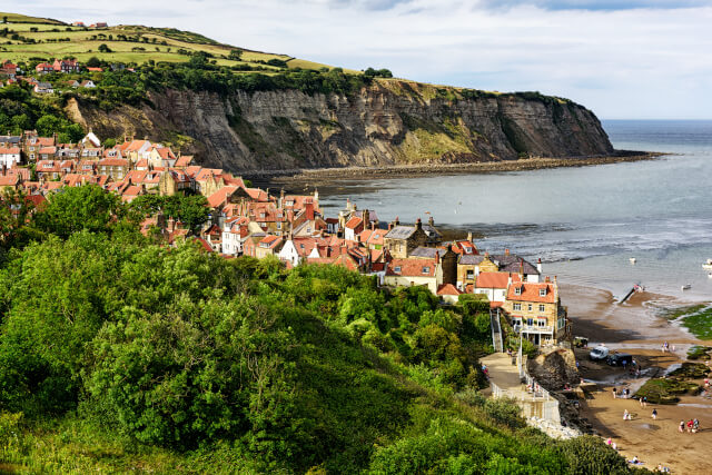 Aerial view of Robin Hood's Bay, North Yorkshire