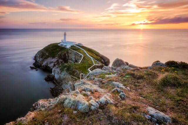 South Stack lighthouse at Sunset