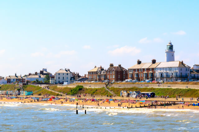 A view of Southwold seafront on the Sussex Coast