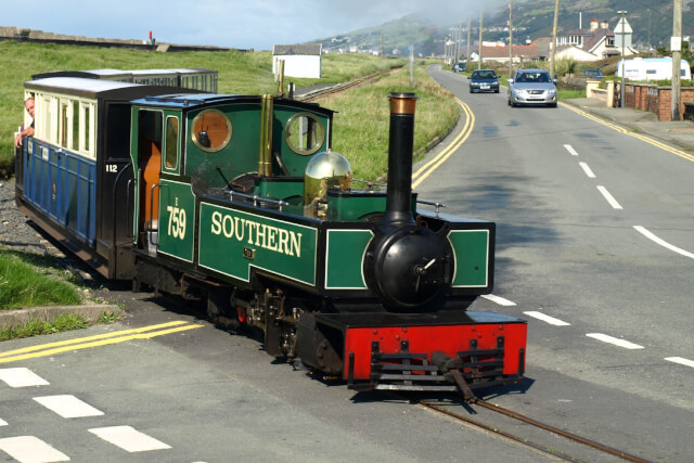 Fairbourne Railway at level crossing