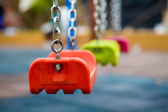 colourful swing set