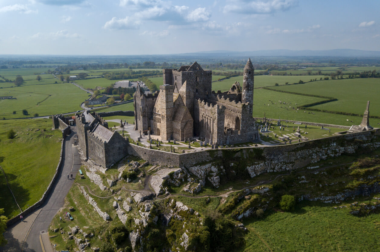 rock of cashel aerial view